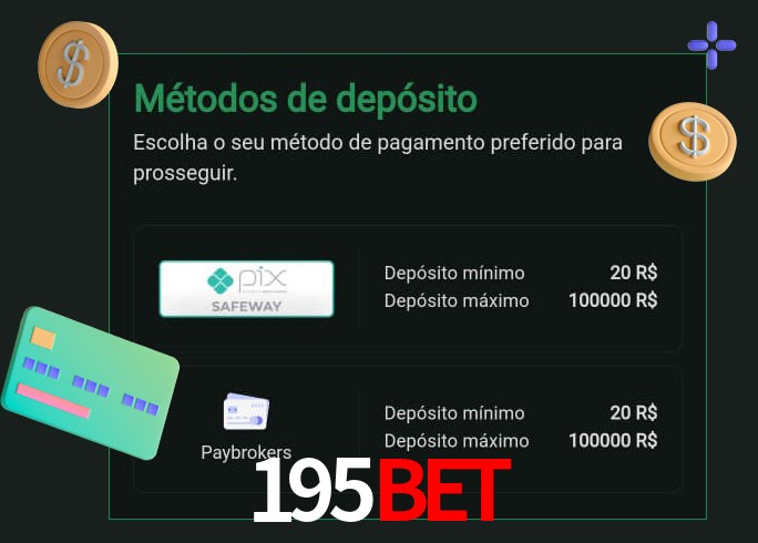 O cassino 195BETbet oferece uma grande variedade de métodos de pagamento